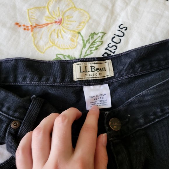 L.L. Bean plus size black high waisted jeans - Picture 2 of 3
